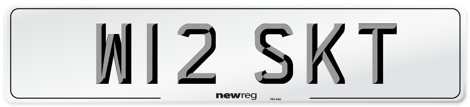 W12 SKT Number Plate from New Reg
